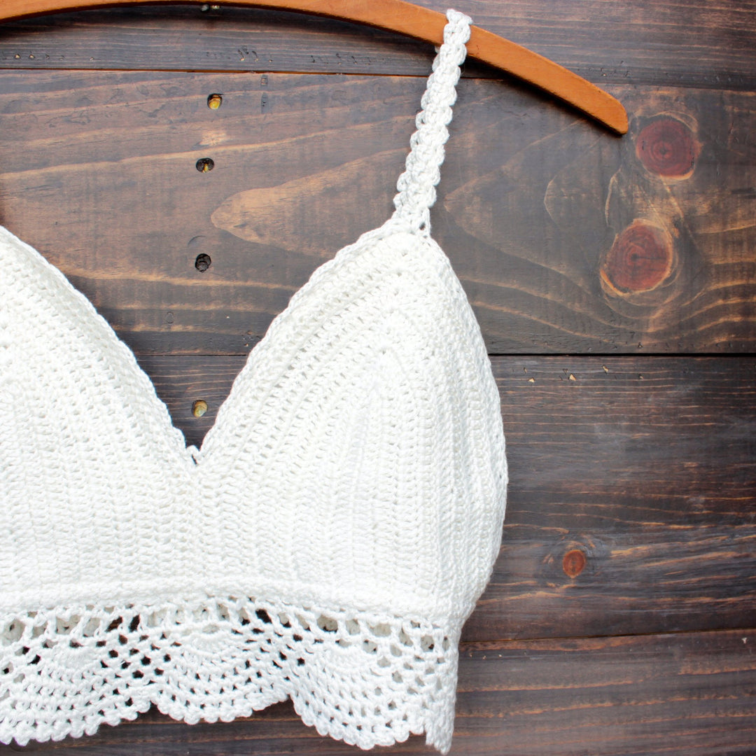 white boho crochet bralette - shophearts - 3