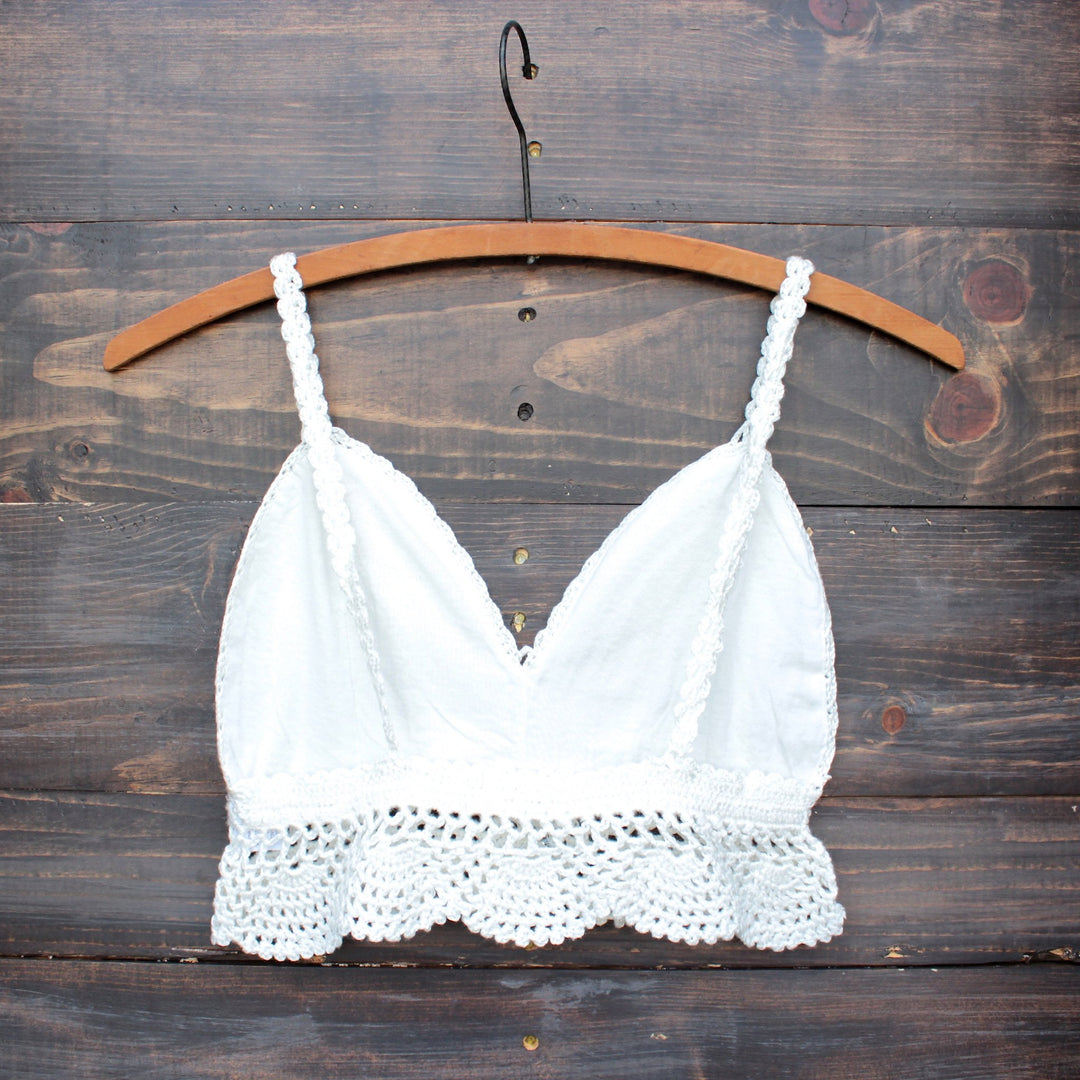 white boho crochet bralette - shophearts - 2