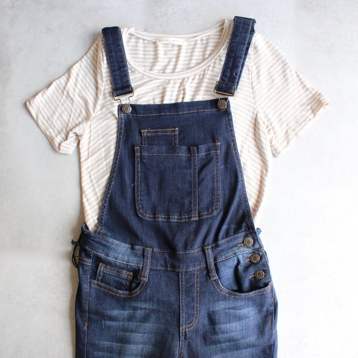 dark denim overalls - shophearts - 1