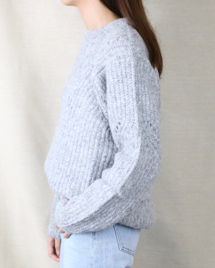 Christina Cozy Throwover Sweater in Grey