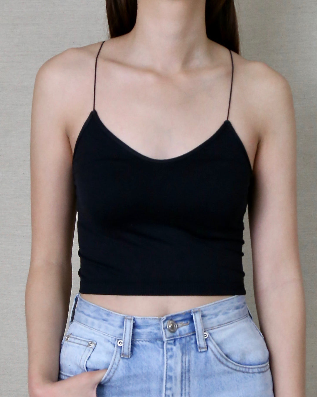 Sidney Skinny Strap Cropped Cami in More Colors