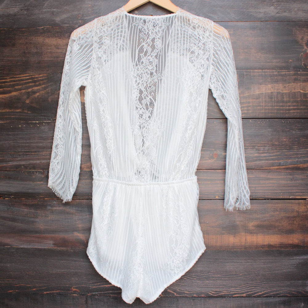 cut to the lace romper - white - shophearts - 2