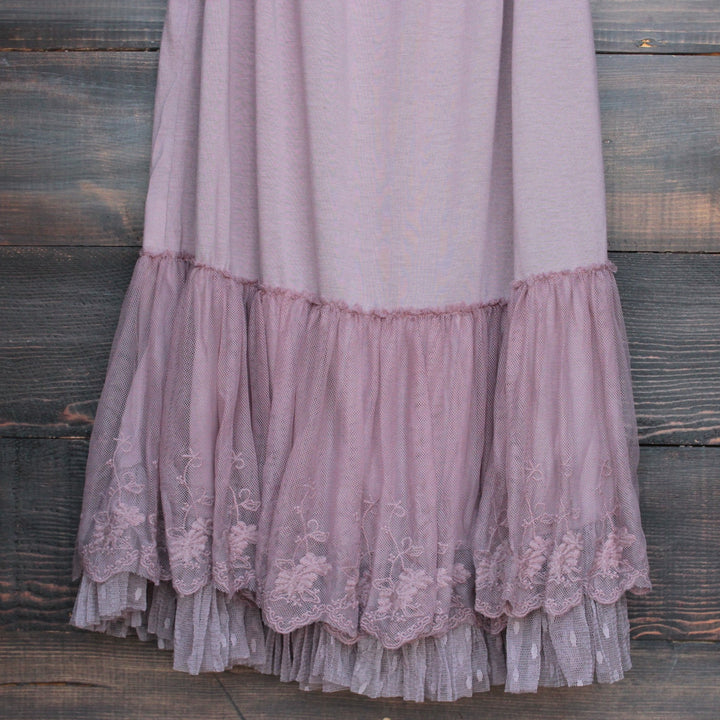 Ryu whimsical fairytale lace dress slip - mauve - shophearts - 4