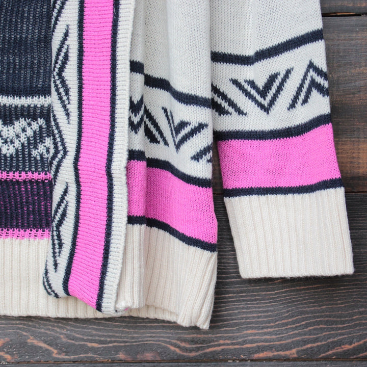 mod lightweight tribal cardigan in aztec pink - shophearts - 6