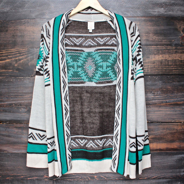 Turquoise Aztec Sweater