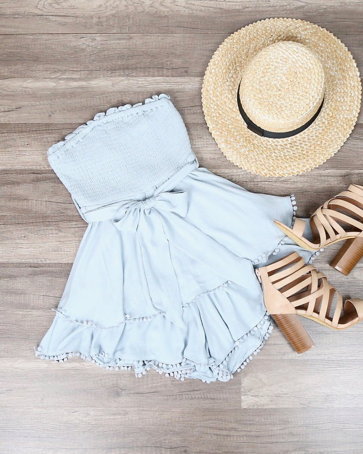 Summertime Magic Smocking Hot Romper in Sage