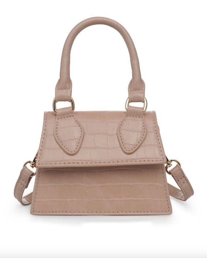 Jojo Croc Vegan Leather Mini Crossbody Bag in More Colors