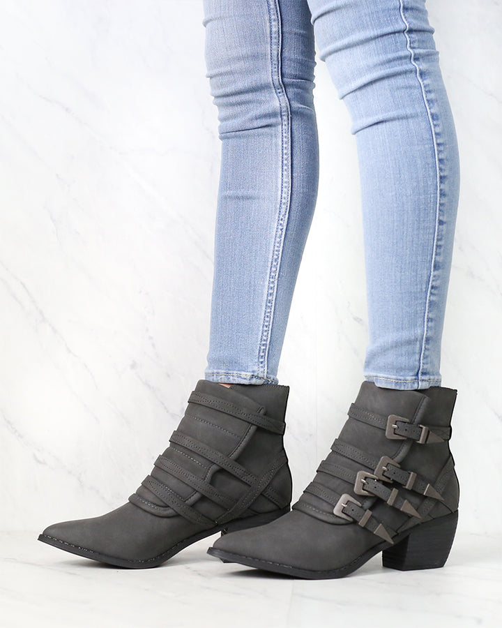 Miracle Miles - Fayth Western Bootie in Black