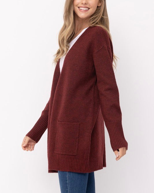 Mossy Style Long Open Front Cardigan in More Colors