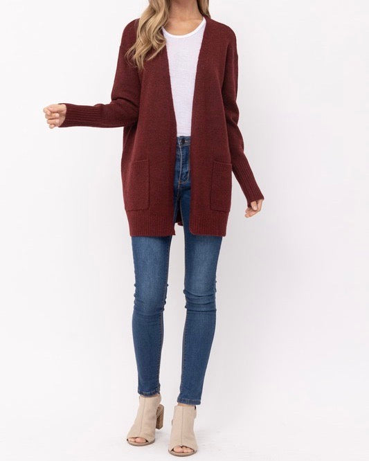 Mossy Style Long Open Front Cardigan in More Colors