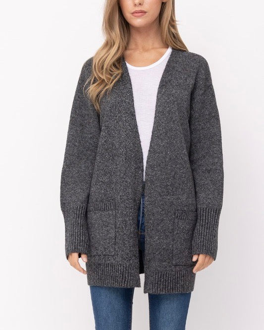 Mossy Style Long Open Front Cardigan in More Colors