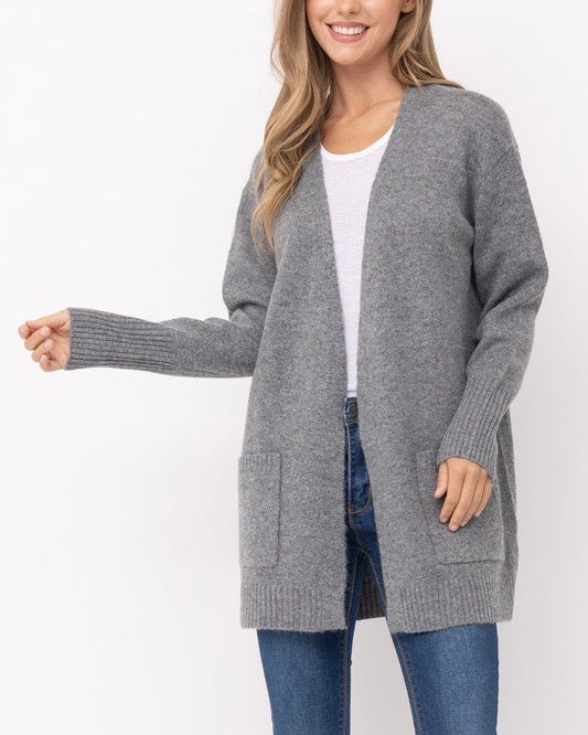 Mossy Style Open Front Long Cardigan in More Colors