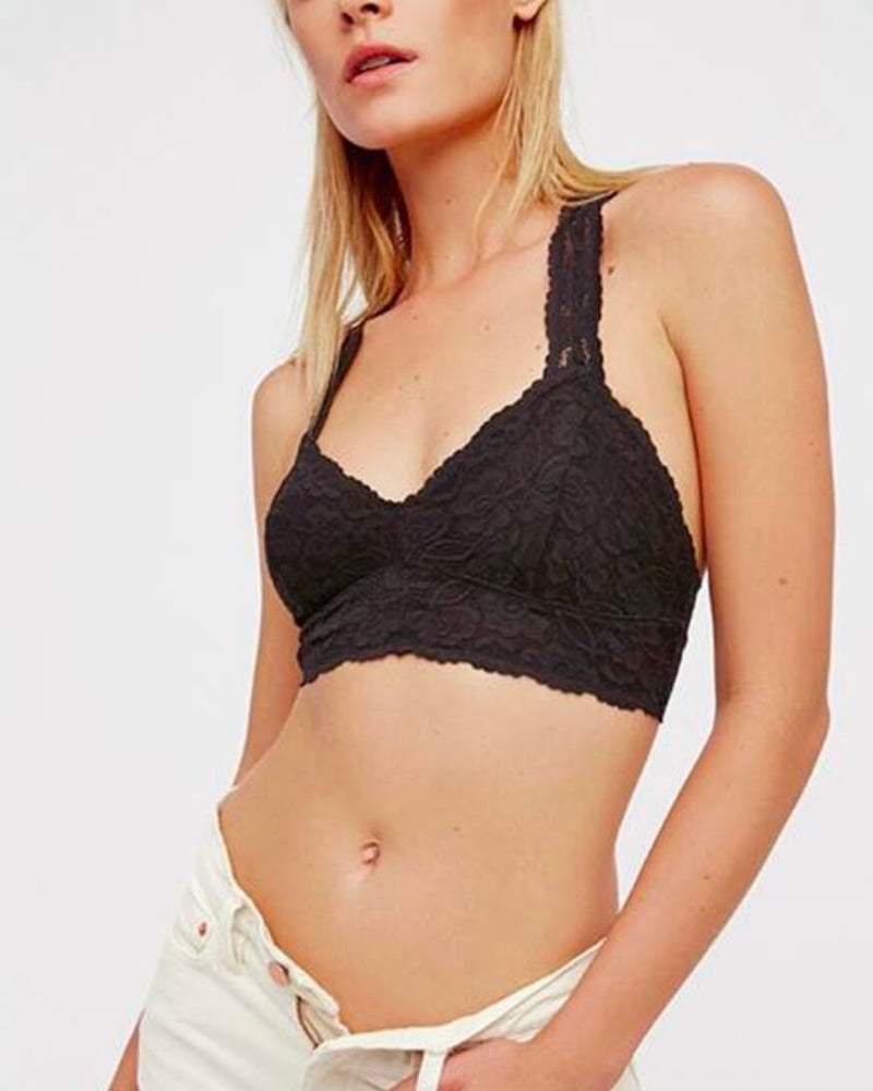 S M L NWT Free People Galloon Lace Racerback Bralette Yellow Small