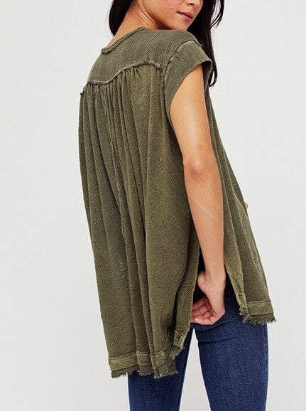 Free People - Aster High-Low Henley Top in More Colors