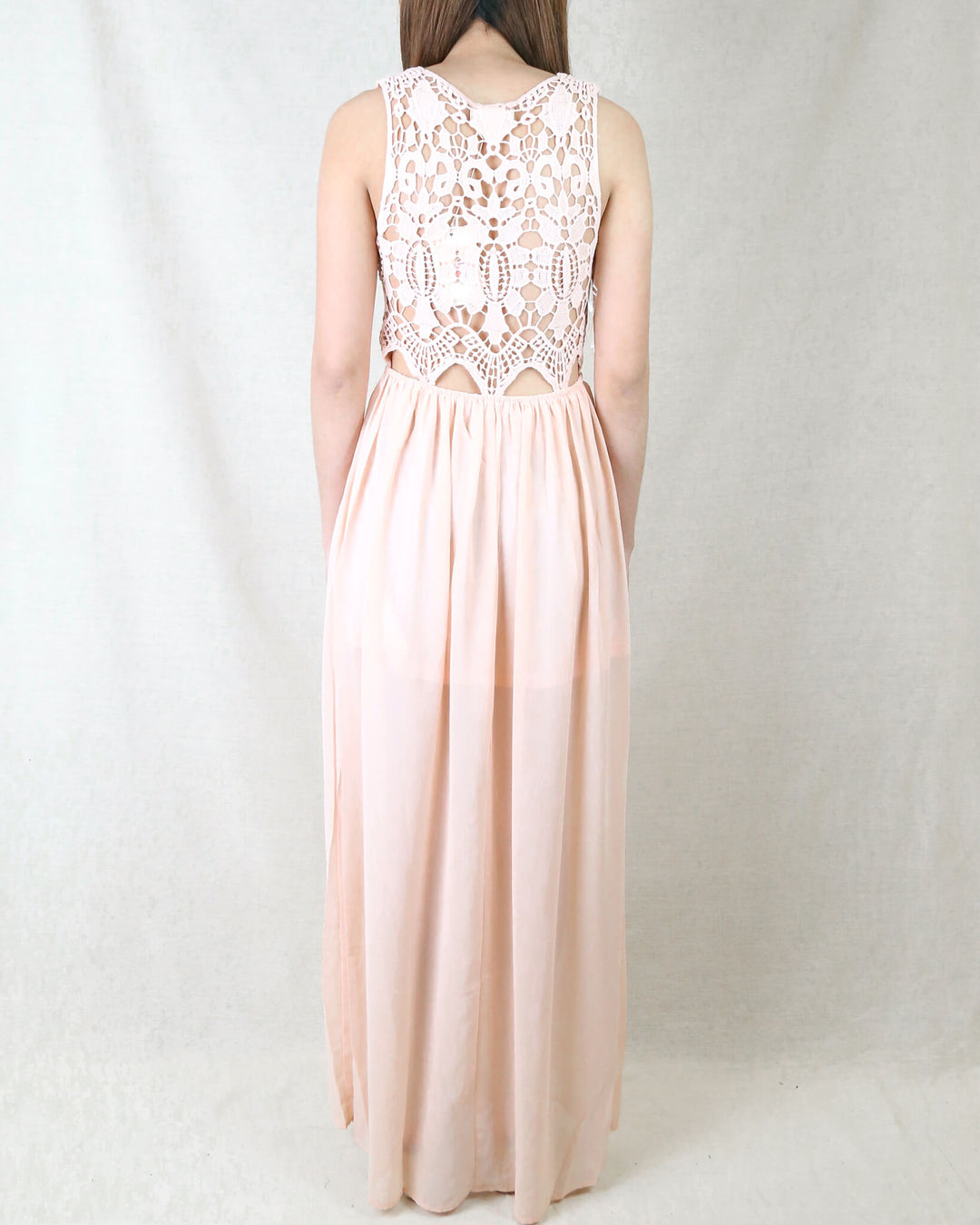 On Vacation Maxi Dress in Peach