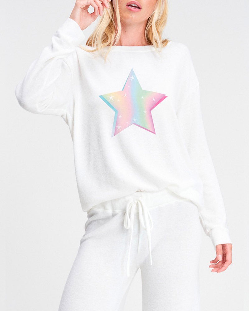 Pastel Star Print Sleep Lounge Wear Set in More Colors