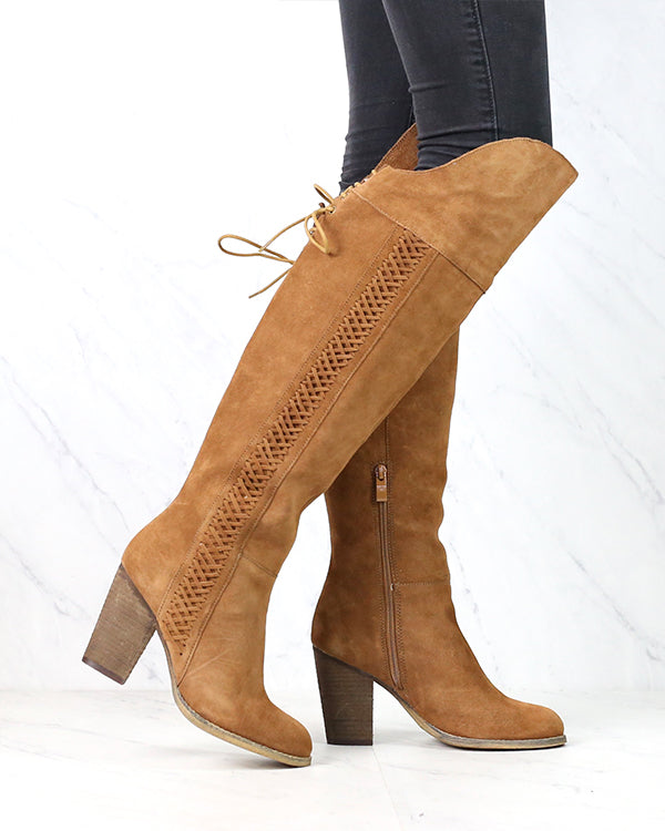 Sbicca - Gusto Over the Knee Suede Leather Boots in Tan