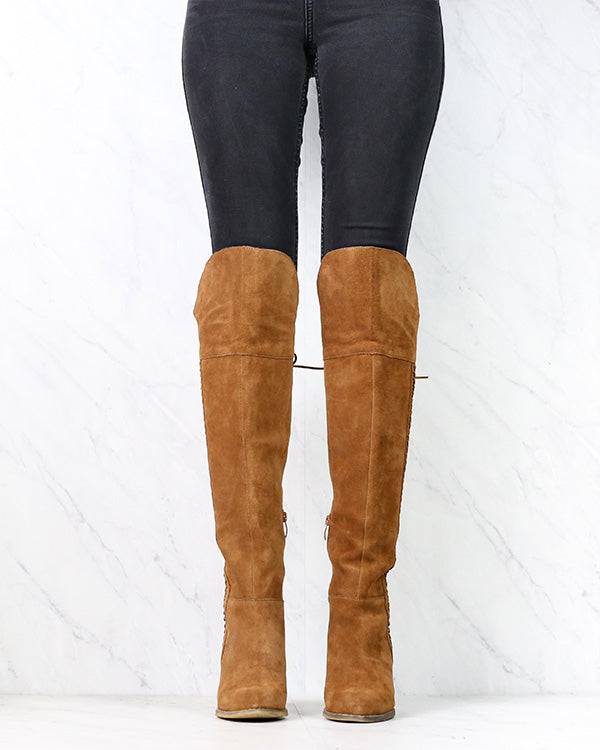 Sbicca - Gusto Over the Knee Suede Leather Boots in Tan