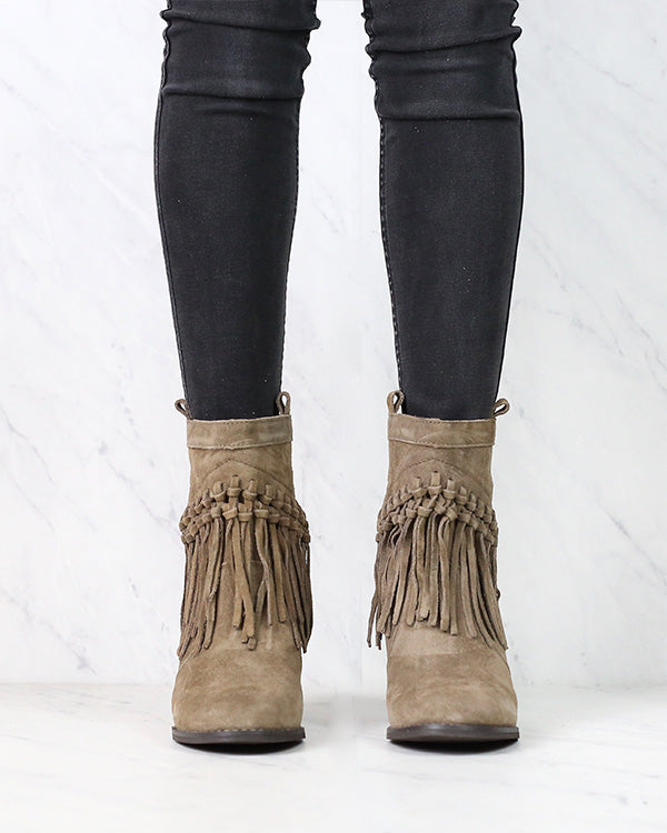 Sbicca - Sound Suede Leather Fringe Bootie in More Colors