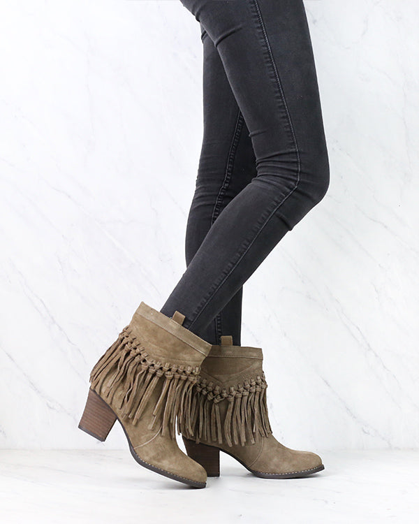 Sbicca - Sound Suede Leather Fringe Bootie in More Colors