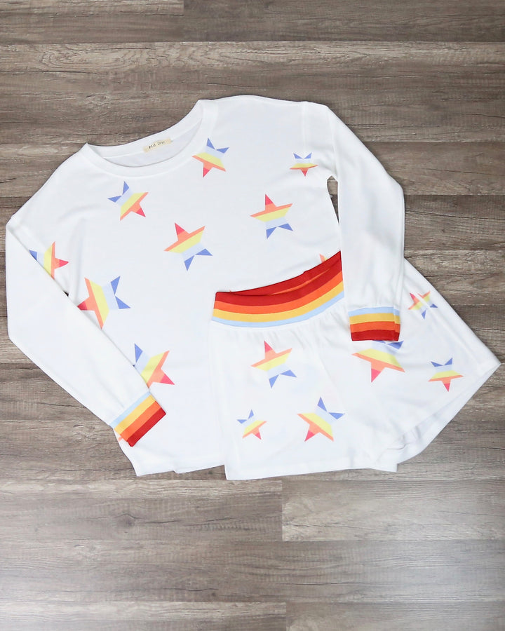 Seeing Stars Loungewear Set in Rainbow