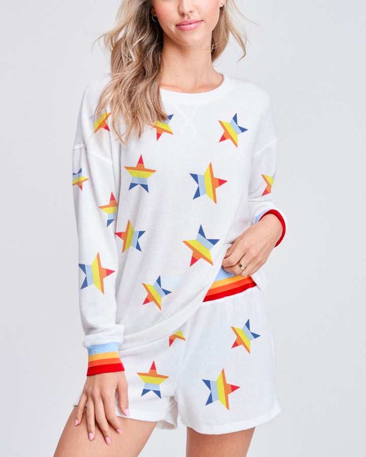 Seeing Stars Loungewear Set in Rainbow