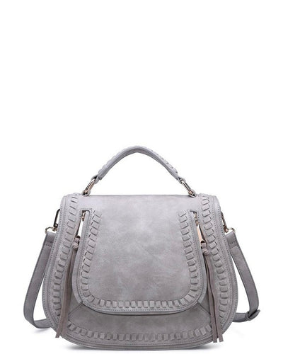 Urban Expressions Saddle Up Vegan purchases Leather Handbag - Gray