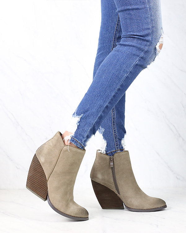 Very Volatile - Whitby Demi Wedge Suede Ankle Bootie in More Colors