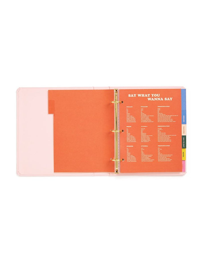 Ban.do - Travel Hard Cover 3-Ring Binder Planner - Paradiso