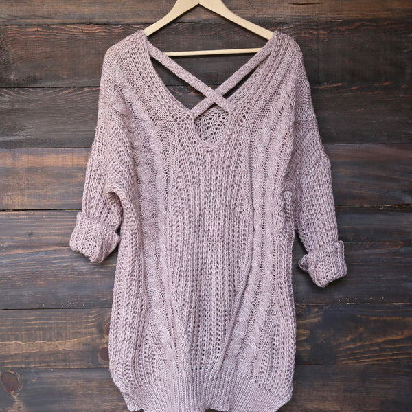 Oversized Cross Back Knit Sweater in More Colors