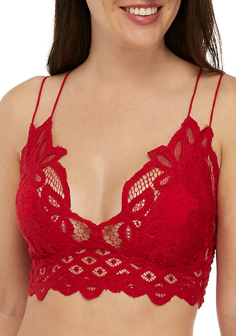 free people - FP ONE adella crochet lace bralette - LIPSTICK PINK