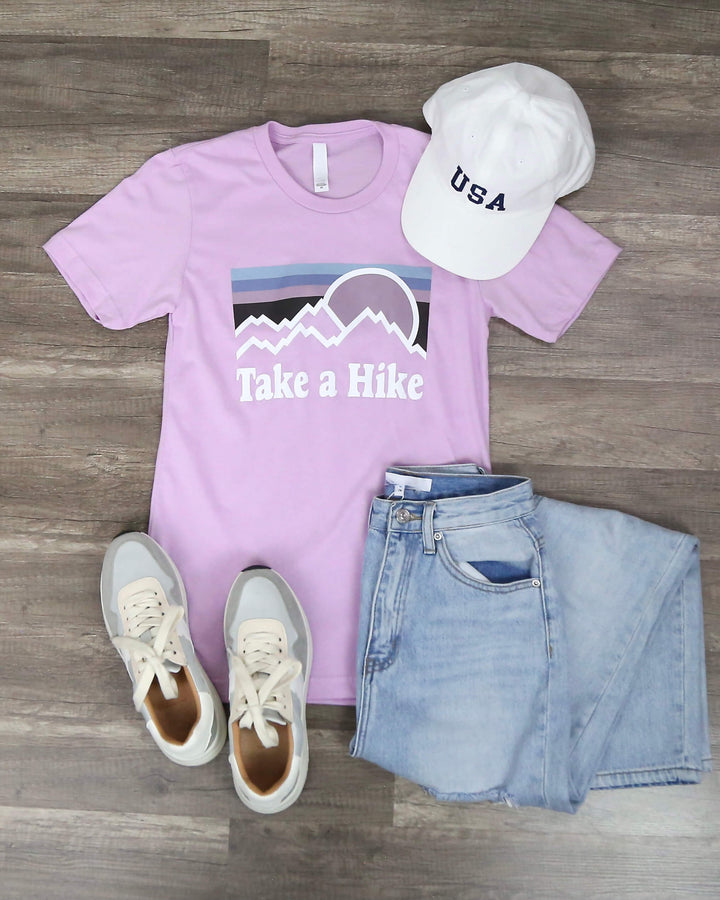 take a hike - shirt - tshirt - distracted - graphic tee - lilac